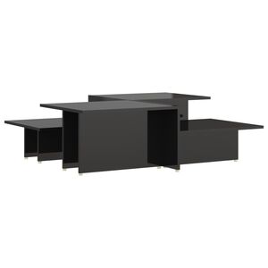 vidaXL Mese cafea 2 buc negru extralucios 111,5x50x33 cm lemn compozit