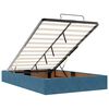 vidaXL Cadru de pat otoman cu saltea Albastru &icirc;nchis 120x200cm catifea