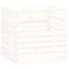 vidaXL Compostor, alb, 80x80x78 cm, lemn masiv de pin