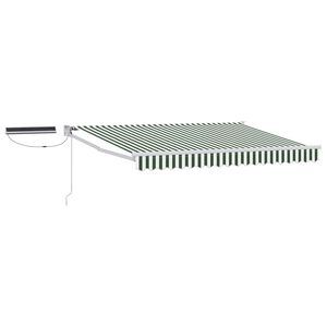 vidaXL Cort electric retractabil Verde și alb 2,5 x 2 m