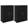 vidaXL Dulap montat pe perete 2 buc. Stejar Negru 69,5 x 34 x 90 cm