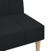 vidaXL Canapea extensibilă cu 2 locuri, negru, material textil
