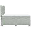 vidaXL Pat box spring cu saltea, gri deschis, 140x190 cm, catifea