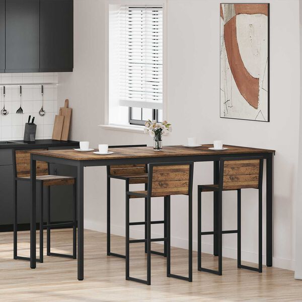 vidaXL Masă Bar &icirc;n Picioare Lemn compozit