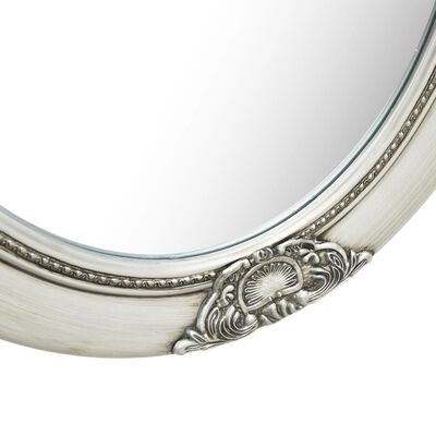 vidaXL Oglindă de perete în stil baroc, argintiu, 50 x 70 cm