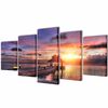 vidaXL Set tablouri imprimate Plajă cu pavilion 100 x 50 cm
