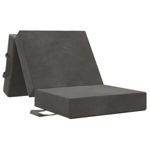vidaXL Canapea Pat Pliabilă 90 x 63 x 45 cm Gri &icirc;nchis