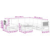 vidaXL Set canapele de grădină cu 9 piese, lemn de salc&acirc;m și fr&acirc;nghie