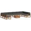 vidaXL Set de canapele de exterior 11 buc. Natural și Antracit