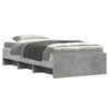 vidaXL Cadru de pat cu raft Gri Beton 80 x 200 cm Lemn prelucrat