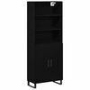 vidaXL Bufet 2 buc. Stejar Negru 69,5 x 34 x 180 cm