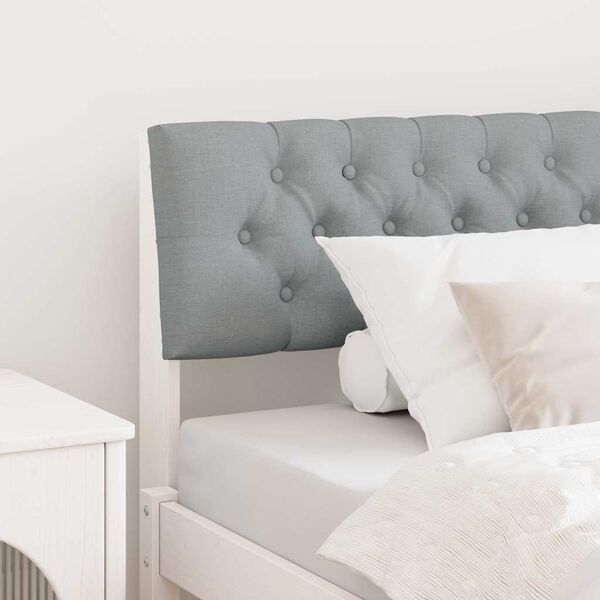 vidaXL Tăblie tapițată Gri deschis 100 cm Lemn de pin masiv