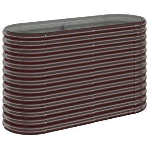 vidaXL Strat &icirc;nălțat grădină 114x40x68 cm oțel galvanizat