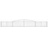 vidaXL Coșuri gabion arcuite 9 buc, 400x30x40/60 cm, fier galvanizat