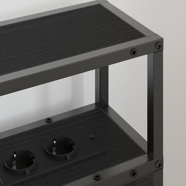 vidaXL Tăblie de depozitare cu raft Stejar negru 75 cm Lemn compozit