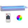 vidaXL Deversor de cascadă cu LED-uri RGB, 45 cm, oțel inoxidabil