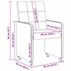 vidaXL Scaune de dining cu roți 2 pcs Crem 58 x 65 x 94 cm țesătură