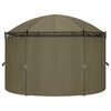 vidaXL Pavilion cu perdele, gri taupe, 520x349x255 cm, 180 g/m&sup2;