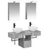 vidaXL Set dulap baie 5 buc. Sonoma gri Lemn prelucrat