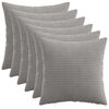 vidaXL Husă pentru pernă 6 pcs HEERLEN Gri deschis 40 x 40 cm cord