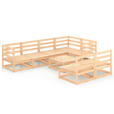 vidaXL Set mobilier de grădină, 8 piese, lemn masiv de pin