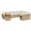 vidaXL Set canapele de grădină cu perne, 10 piese, bej, poliratan