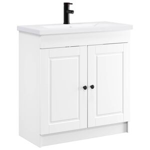 vidaXL Set de mobilier pentru baie Alb 56 x 37,5 x 81 cm