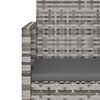 vidaXL Bancă de grădină cu perne, gri, 105 cm, poliratan