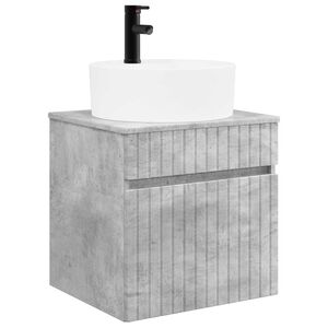 vidaXL Chiuvetă de baie suspendată Gri Beton 49 x 44,5 x 65 cm