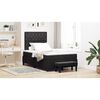 vidaXL Pat cu arcuri cu saltea cu headboard Negru 120 x 190 cm Catifea