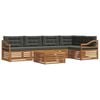 vidaXL Set de canapele de exterior cu pernă 6 pcs Natural și Antracit