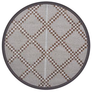 vidaXL Covor de exterior, ARAKIL maro, &Oslash;120 cm, PP