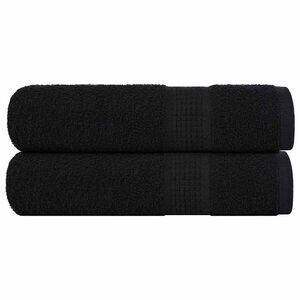 vidaXL Prosoape de duș, FROGN, 2 buc., negru, 70x140 cm, 360 g/m&sup2;
