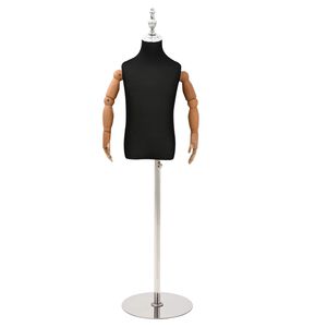 vidaXL Manechin Ajustabil 120-150 cm cu Bază Unisex PP Negru