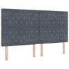 vidaXL Pat cu arcuri cu headboard Gri &icirc;nchis 180 x 200 cm Catifea