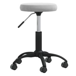 vidaXL Taburet de masaj, gri deschis, catifea
