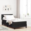 vidaXL Pat cu arcuri cu saltea cu headboard Negru 200 x 90 cm Catifea