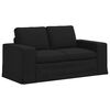 vidaXL Canapea 2 pcs Negru 182 x 80 x 82 cm țesătură