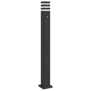 vidaXL Lampă exterioară de podea cu senzor, negru, 110 cm, aluminiu
