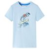 vidaXL Tricou pentru copii, albastru deschis, 140
