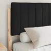 vidaXL Cadru de pat cu tăblie tapițată cu headboard Negru 140 x 190 cm