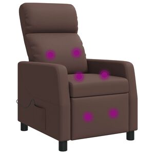 vidaXL Reclinabil cu masaj Maro Piele artificială