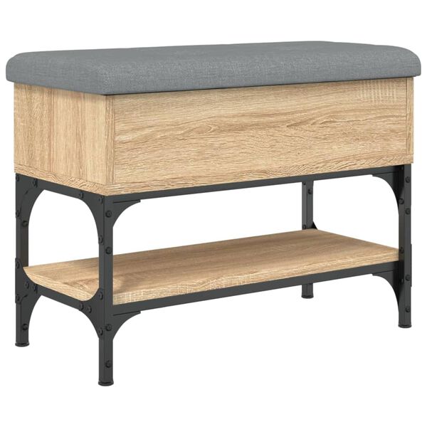 vidaXL Bancă pentru pantofi stejar sonoma 62x32x45 cm lemn prelucrat