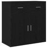 vidaXL Bufet Stejar Negru 78 x 38 x 80 cm Lemn prelucrat