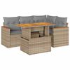 vidaXL Set canapele de grădină cu perne 5 piese bej poliratan/acacia