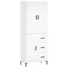 vidaXL Dulap &icirc;nalt, alb, 69,5x34x180 cm, lemn compozit