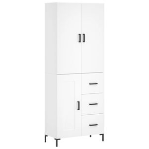vidaXL Dulap &icirc;nalt, alb, 69,5x34x180 cm, lemn compozit