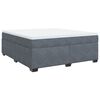 vidaXL Pat box spring cu saltea, gri închis, 180x200 cm, catifea