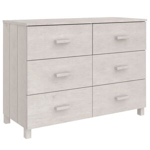 vidaXL Servantă &bdquo;HAMAR&rdquo;, alb, 113x40x80 cm, lemn masiv de pin