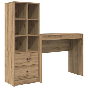 vidaXL Birou Stejar Artizanal 135,5 x 40 x 127 cm 2 buc.